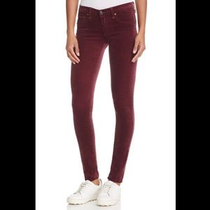 Rag & Bone burgundy skinny jeans
